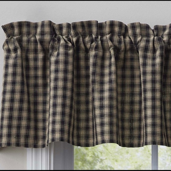 Park Designs Town and Country Black Valance 72x14” - Picture 2 of 3